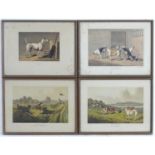 I. Clark, after Henry Thomas Alken (1785-1851) , 19th century, Four coloured engravings depicting