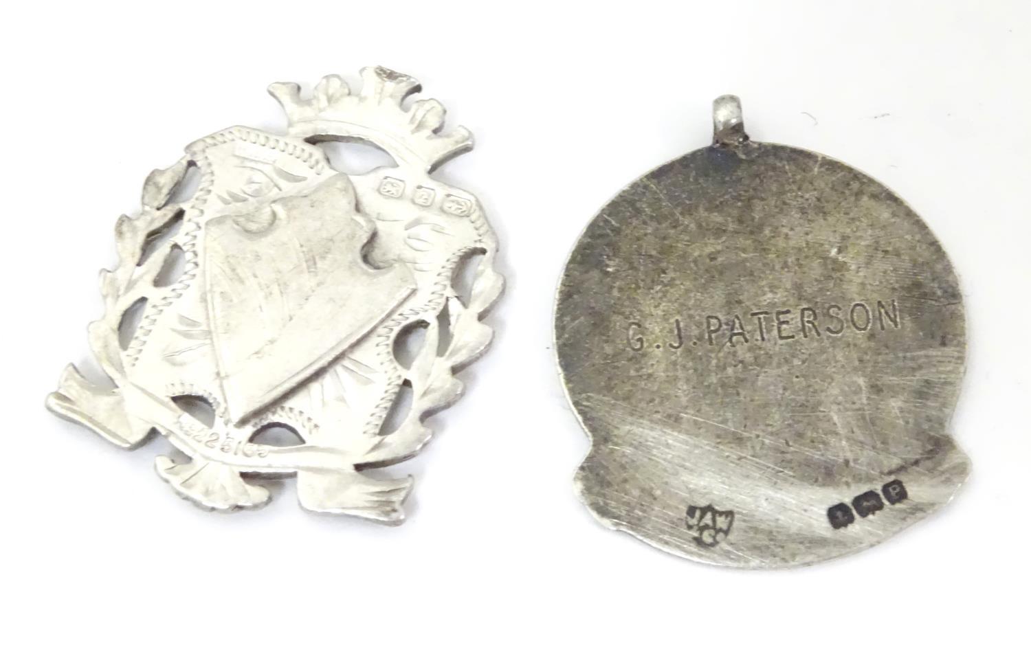 A hallmarked silver fob medal, the obverse decorated with the insignia of the National Safety - Image 4 of 10