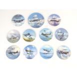 A set of Coalport limited edition collectors plates from the Reach for the Sky series with artwork
