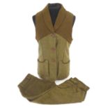 Sporting / Country pursuits: A ladies Laksen tweed gilet in UK size 8 along with ladies Laksen