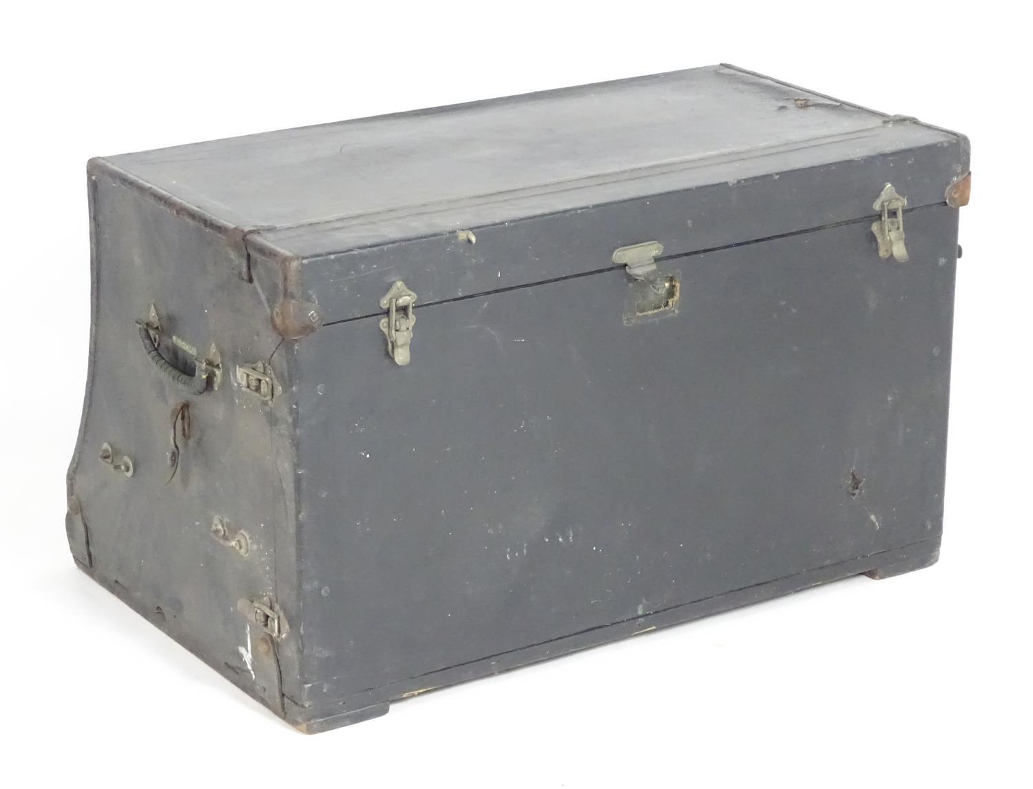 Classic cars, motoring: an early to mid 20thC Brooks external car trunk / luggage case, of