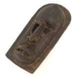 Ethnographic / Native / Tribal: A carved African Dogon mask. Approx. 17 1/4" high Please Note - we