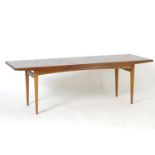Vintage retro, mid-century: a 1950s teak coffee / occasional table by Gordon Russell, the top with