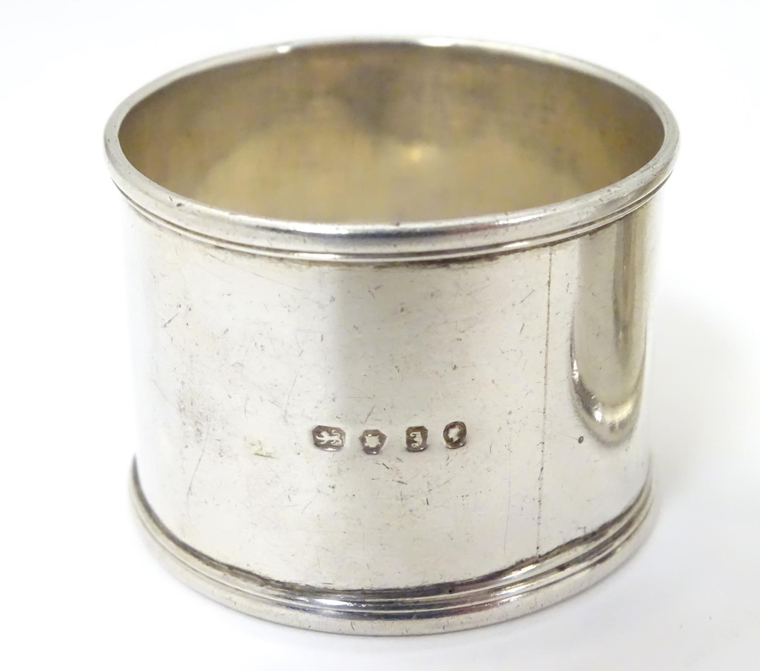 Two silver napkin rings, one hallmarked London 1844, the other Birmingham 1986 (2) Please Note - - Image 4 of 6