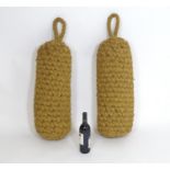 A pair of coir rope boat mooring fenders. Approx. 36" high (2) Please Note - we do not make