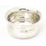 A silver sugar bowl hallmarked Birmingham 1904 maker George Unite & Sons. 3 1/2" diameter x 2 1/2"