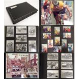 Cycling: a mid 20thC photograph album recording the 1978 Milk Race, containing c730 mono and