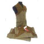 Sporting / Country pursuits: 3 Laksen ladies shooting gilets in green, sizes UK 10, 12 & 18, new