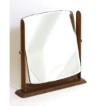 A mid 20thC Art Deco dressing table mirror. 25" wide x 25" high. Please Note - we do not make