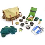 Fishing: an assortment of trout fly fishing equipment, comprising Intrepid Sealey and Leeda Rimfly
