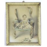 Early 19th century, English School, Watercolour, A portrait of a noble child seated on a chair