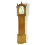 A 19thC oak cased long case clock, by J L Wynn, Alresford, with 8 day movement and painted dial,