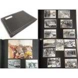 Cycling: a mid 20thC photograph album recording the 1979 Milk Race, containing c650 mono and