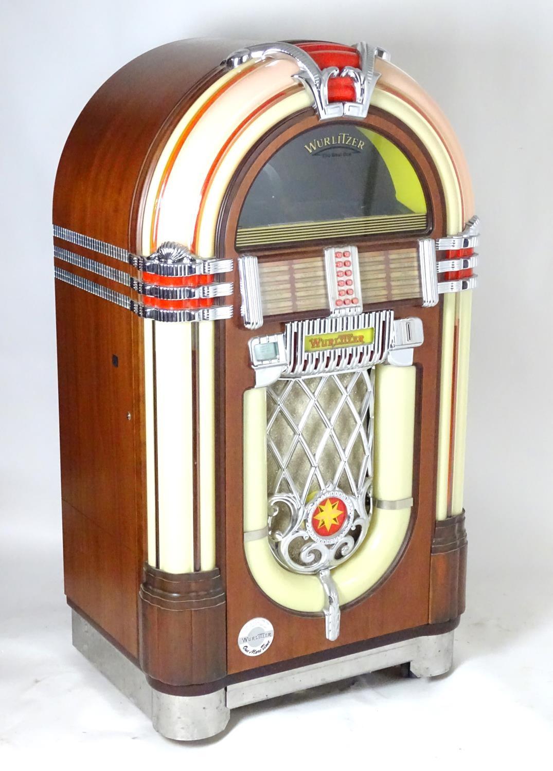 Vintage Retro, mid-century: a Wurlitzer CD jukebox, model OMT CD-100, with operating instructions,