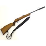 Rimfire rifle: an Anschutz 'Modell 1450' .22LR bolt-action rifle, 26'' barrel (including sound