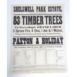 Local interest: a Victorian auction advertising poster, Shelswell Park Estate, Bicester /