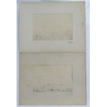 19th century, Greek School, Pencil drawings, A pair of Greek landscape scenes depicting Sparta and