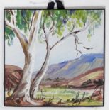 Sylvia Leech, 20th century, Australian School, Oil on board, A miniature depiction of a landscape