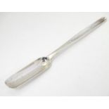 A Geo III silver marrow scoop, hallmarked London 1806 maker Mary Sumner. 9" long Please Note - we do