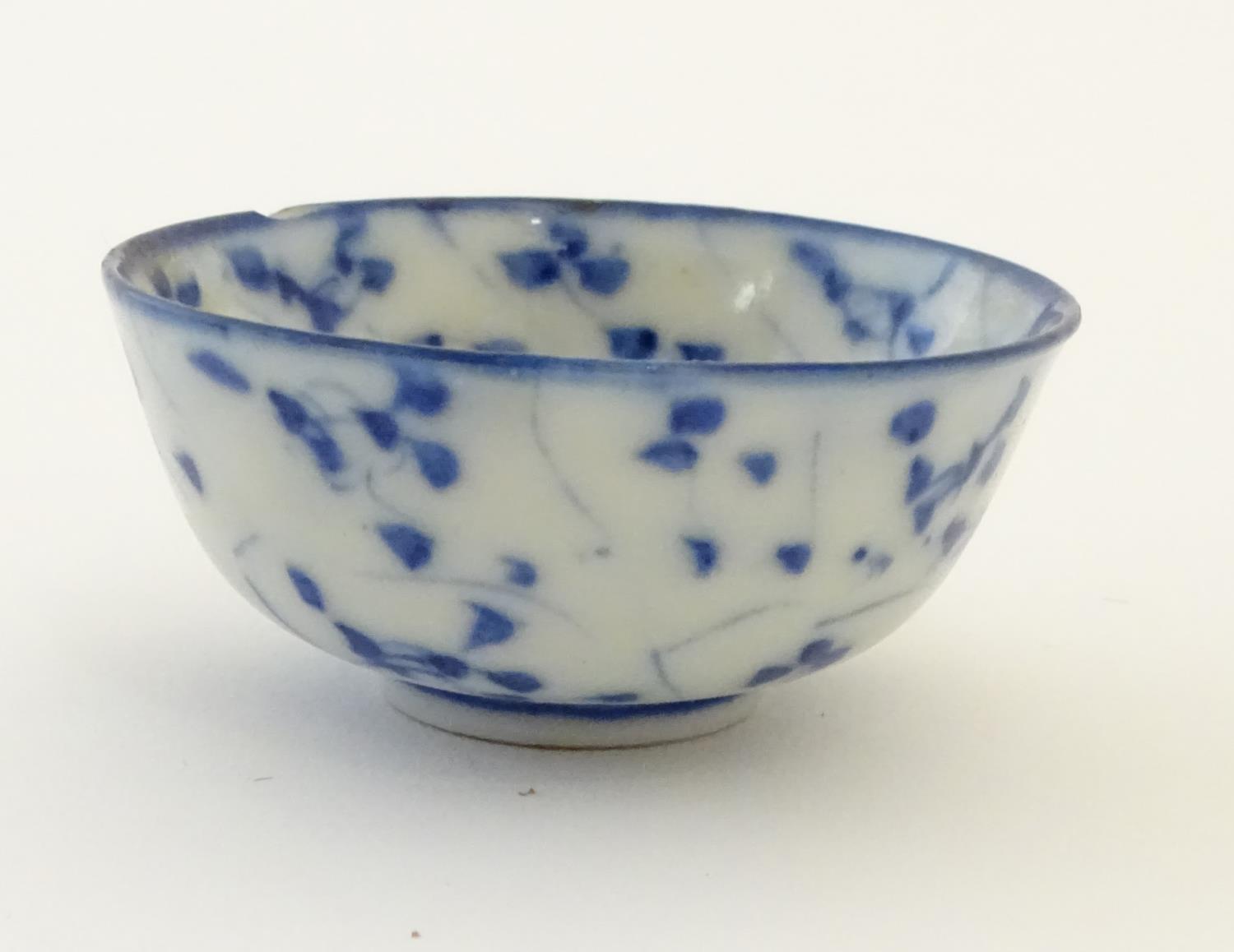 Three assorted Oriental blue and white wares to include sake cup, tea bowls etc. Character marks - Image 10 of 12