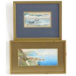 20th century, Watercolours, Anstey's Cove, and a Venetian marine scene. Both signed and titled