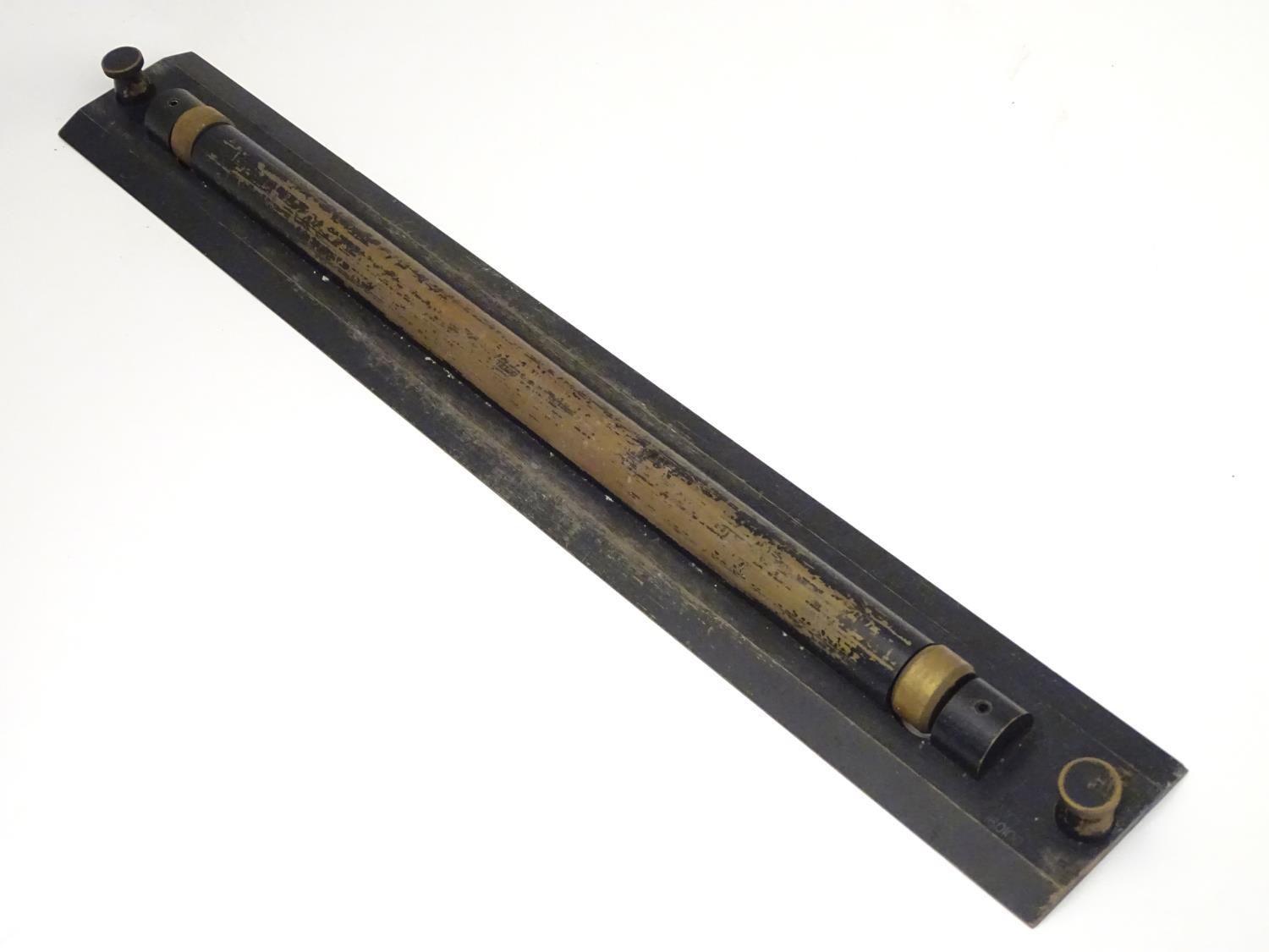Militaria: a mid to late 20thC cased naval navigational parallel rolling rule, the case marked ' - Image 3 of 6