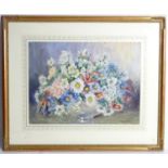 Marion Broom, 20th century, Watercolour, A still life study of flowers in a vase. Signed lower