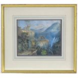 19th century, English School, Watercolour and gouache, The Falls at Tivoli, A landscape scene with