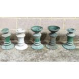 Garden & Architectural, Salvage: Five cast metal planter stands each 14" tall (5) Please Note - we