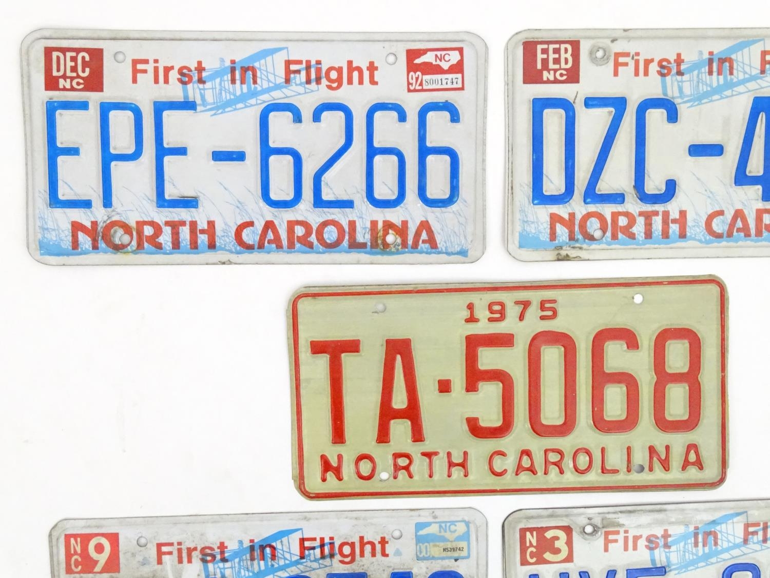 A quantity of late 20thC / 21stC examples of American state license / number plates, North Carolina, - Image 6 of 6