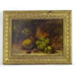 Manner of William Henry Hunt (1790?1864), 19th century, Oil on board, A still life study with