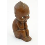 A 20thC composite kewpie doll by Alberto Lena. Label to base. Approx. 5 1/2" high Please Note - we