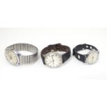 Three mid 20thC mens wristwatches, comprising examples by Timex and Rotary (3) Please Note - we do