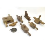 An assortment of early 20thC moulding and rebate planes, together with a tape measure (9) Please