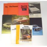 An assortment of late 20thC promotional advertising car brochures, comprising Volkswagen VW