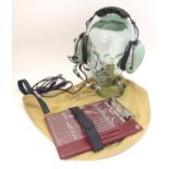 Militaria: a David Clark H10-40 aircraft pilot's headset, together with an Airtour CB8 flight