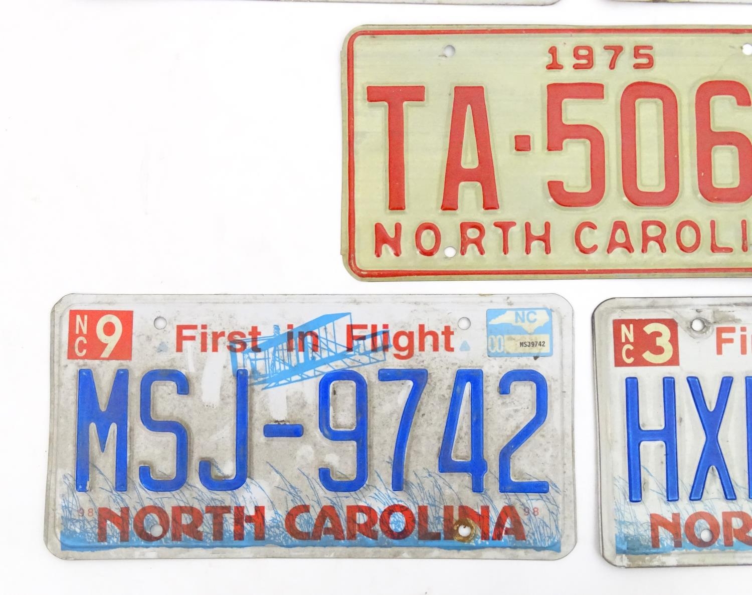 A quantity of late 20thC / 21stC examples of American state license / number plates, North Carolina, - Image 3 of 6