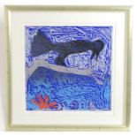 Michael Rothenstein (1908-1993), Limited edition silk screen print 3/16, Sunset Bird. Signed and