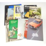 An assortment of mid 20thC promotional advertising car brochures and ephemera, comprising: H.R. Owen