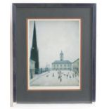 After Laurence Stephen Lowry (1887-1976), Limited edition print no. 562 / 850, Town Hall and St