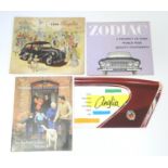 An assortment of mid to late 20thC Ford promotional advertising car brochures, comprising: Zodiac