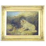Manner of Edward Armfield (1817-1896), 19th century, Oil on canvas, Terrier dogs at a rabbit burrow.