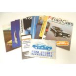 An assortment of late 20thC Ford promotional advertising car brochures, comprising Ford Cars 1975,