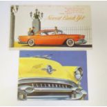 A 1957 Buick promotional advertising car brochure, with depictions of Roadmaster, Super, Century,