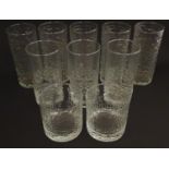 Assorted drinking glasses in the manner of Tapio Wirkkala / Iittala Finland. The tallest approx 5