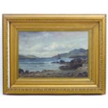 A. Huntley, Early 20th century, Scottish School, Oil on canvas, Etterick Bay, Bute, An inlet with