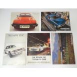 An assortment of mid to late 20thC British Leyland-Triumph promotional advertising car brochures,