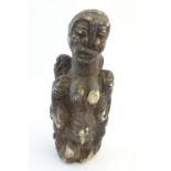 Ethnographic / Native / Tribal: An African, Sierra Leone, stone fertility figure. Approx. 13" high