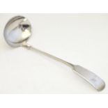 A Victorian Scottish silver fiddle pattern sauce ladle, hallmarked Edinburgh 1848, maker B&M. 6 1/2"