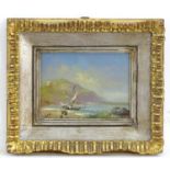 Indistinctly signed Bigton ?, Late 19th / early 20th century, Oil on board, A coastal scene with a